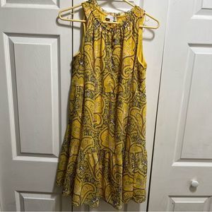 Loft  Yellow Sleeveless Boho Dress